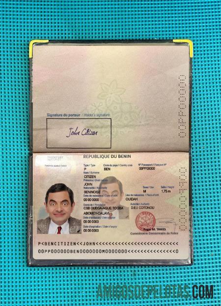 Benin Passaporte 2022 Presente Photolook exemplo real